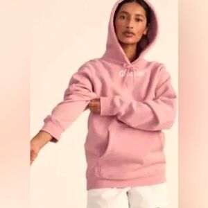 Glossier Women's Pink Hoodie